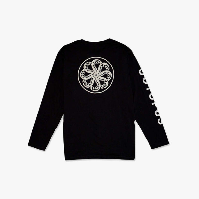 Octopus Mega Normal Logo Long Sleeve Tee - Black